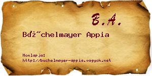 Büchelmayer Appia névjegykártya